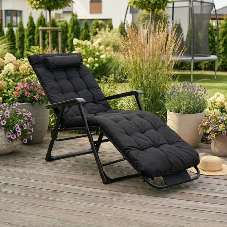 Kerti fotel EDISON Fekete