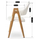 WILLY szék, fehér, műbőr