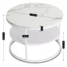 BEST fehér márványasztal