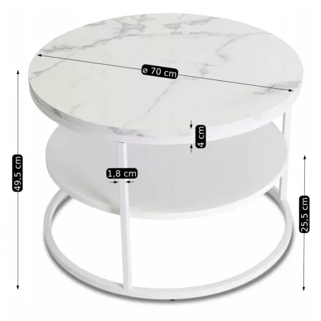 BEST fehér márványasztal