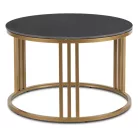 KORIN Kerámia Asztal Fekete Márvány/Arany