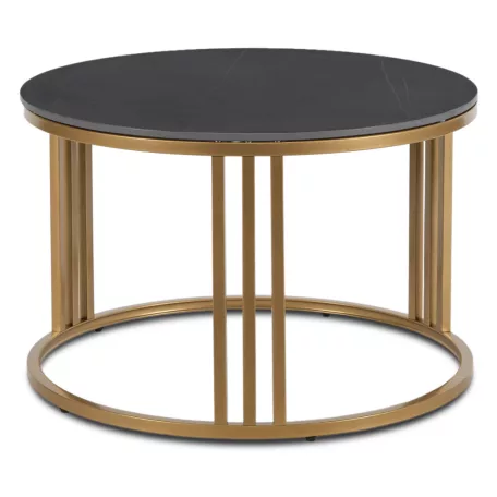 KORIN Kerámia Asztal Fekete Márvány/Arany