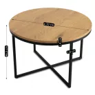 HANTEL asztal, aranytölgy/fekete