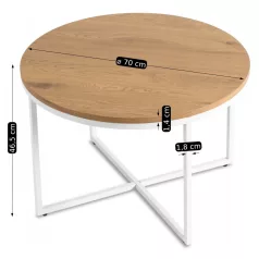 HANTEL asztal, aranytölgy/fehér