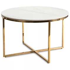 MARINE Kerámia Asztal Fehér Márvány/Arany