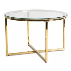 FLIP Üvegasztal Átlátszó/Arany