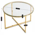 FLIP Üvegasztal Átlátszó/Arany