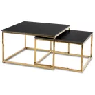 TENOR Kerámia Asztal Garnitúra Fekete Márvány/Arany