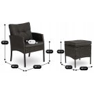 ATLANTA fekete kerti bútor szett