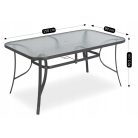 NEBRASKA fekete kerti bútor szett