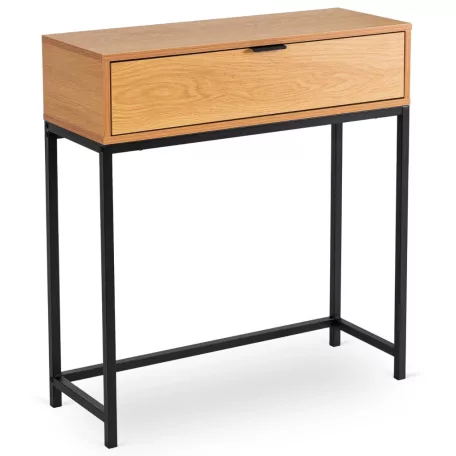 PETRA Fésülködőasztal Tölgy/Fekete