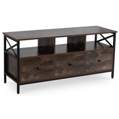 ZONE TV szekrény 120 cm Fiókokkal, Rusztikus Tölgyfa