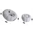 PETTIT Forgószék Puffal, Szürke Boucle