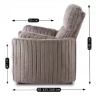 RAUL Dönthető Fotel Szürke Plüss Huzattal