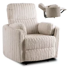 RAUL Dönthető Fotel Bézs Plüss Szövetből