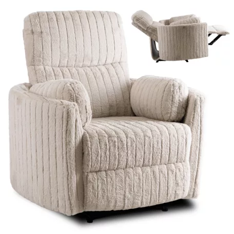 RAUL Dönthető Fotel Bézs Plüss Szövetből