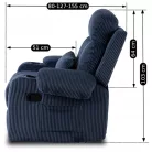 TORRES sötétkék kordbársony dönthető fotel