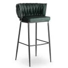 FLORES zöld bársony szék