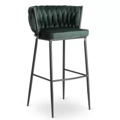 FLORES zöld bársony szék