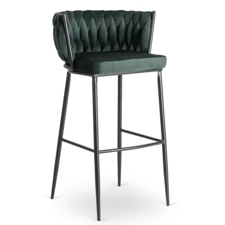 FLORES zöld bársony szék