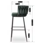 FLORES zöld bársony szék