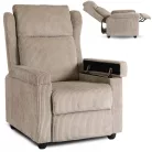SPENCER bézs kordbársony dönthető fotel
