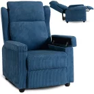 SPENCER sötétkék kordbársony dönthető fotel