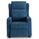 SPENCER sötétkék kordbársony dönthető fotel