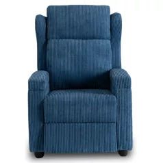 SPENCER sötétkék kordbársony dönthető fotel