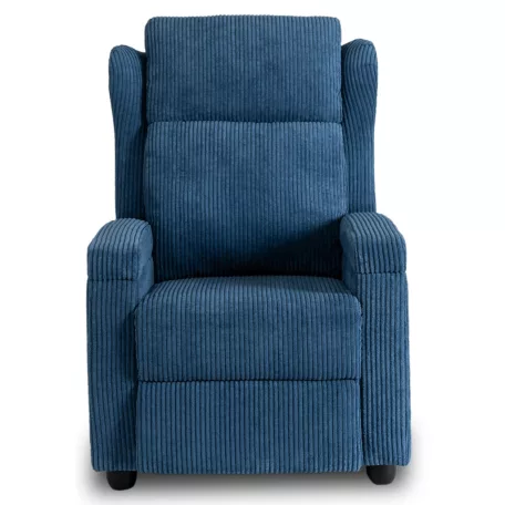 SPENCER sötétkék kordbársony dönthető fotel
