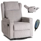 SEBASTIAN dönthető masszázsfotel, kordbársony szürke