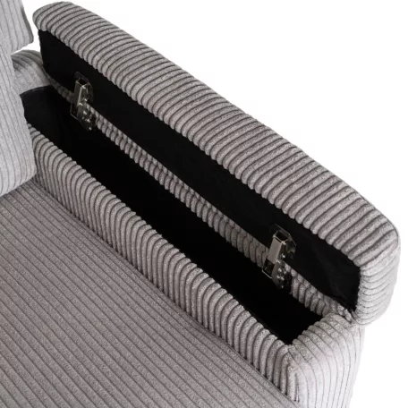 SEBASTIAN dönthető masszázsfotel, kordbársony szürke