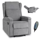 SEBASTIAN dönthető masszázsfotel szürke szövetből