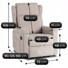 SEBASTIAN dönthető masszázsfotel bézs szövettel