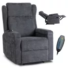 SEBASTIAN dönthető masszázsfotel sötétszürke szövettel