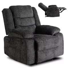 ARTURO fekete bársony dönthető fotel