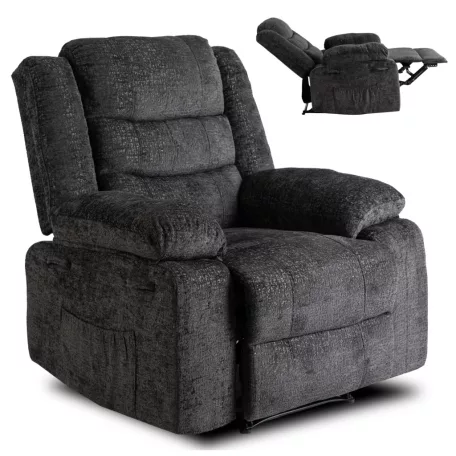 ARTURO fekete bársony dönthető fotel