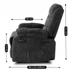 ARTURO fekete bársony dönthető fotel