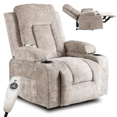 Dönthető masszázsfotel BOX bézs bársony