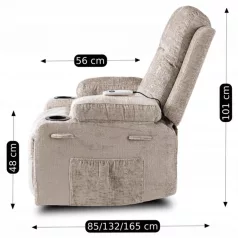 Dönthető masszázsfotel BOX bézs bársony