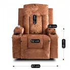 BOX Barna Bársony Dönthető Masszázsfotel