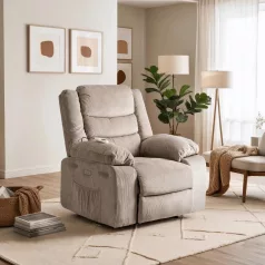 JASPER Elektromos Dönthető Masszázsfotel Bézs