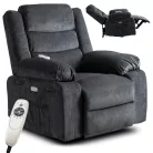 JASPER Elektromos Dönthető Masszázsfotel Sötétszürke