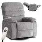 BRUCE Dönthető Masszázsfotel Ringató Funkcióval, Szürke Bársony