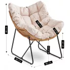 FIN bézs színű fotel