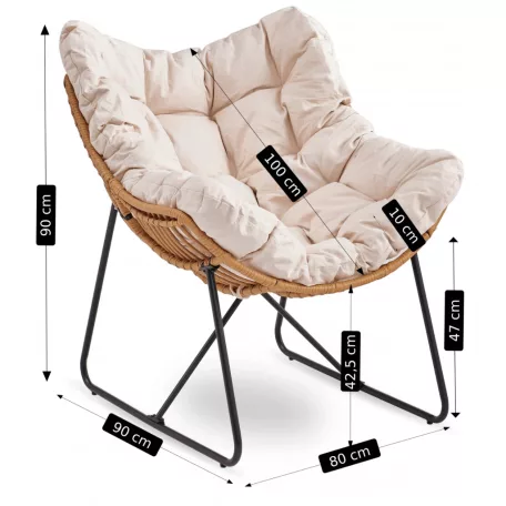 FIN bézs színű fotel