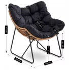 FIN Lounge Fotel Fekete