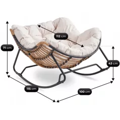 ELTON bézs hintaszék