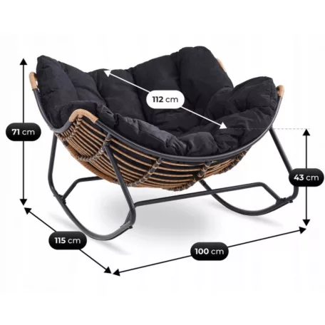 ELTON hintaszék, fekete