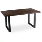 EDWIN Kihúzható asztal 160-260 cm Diófa/Fekete